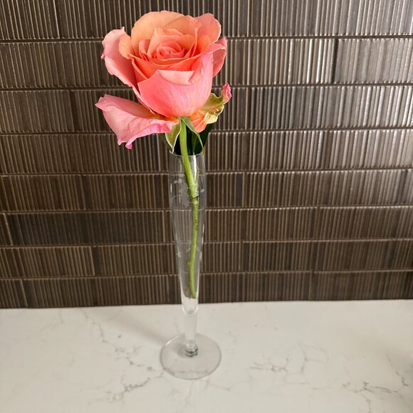 Vintage Etched Crystal Bud Vase - Picture 5 of 5